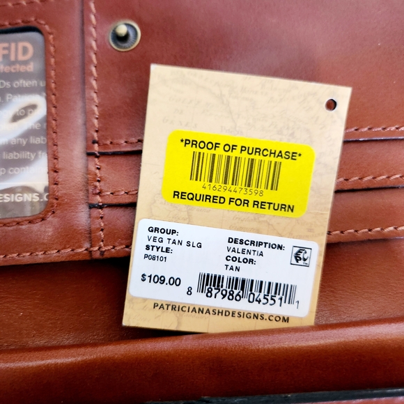 NWT Patricia Nash Brown Leather Wallet - Picture 3 of 9